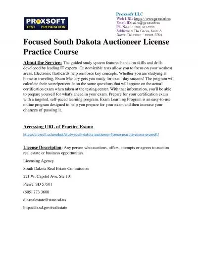 Focused South Dakota Auctioneer License Practice Course