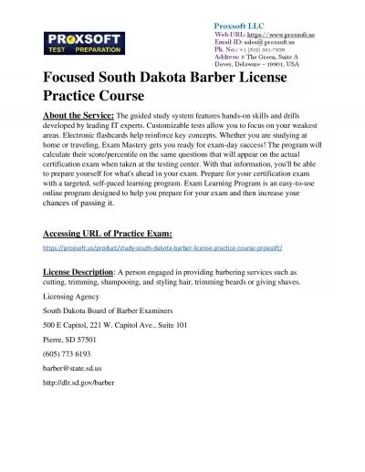 Focused South Dakota Barber License Practice Course