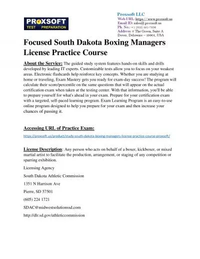 Focused South Dakota Boxing Managers License Practice Course