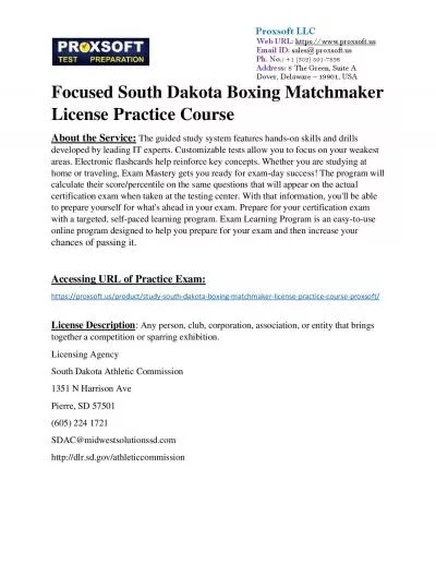 Focused South Dakota Boxing Matchmaker License Practice Course