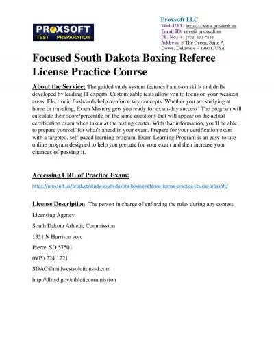 Focused South Dakota Boxing Referee License Practice Course