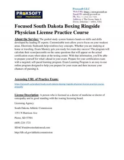 Focused South Dakota Boxing Ringside Physician License Practice Course