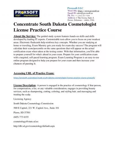 Concentrate South Dakota Cosmetologist License Practice Course