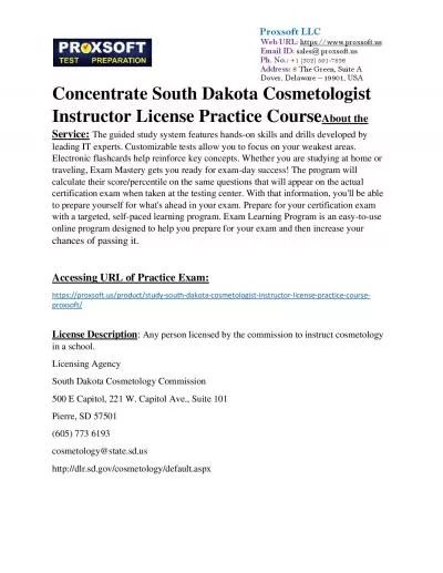 Concentrate South Dakota Cosmetologist Instructor License Practice Course