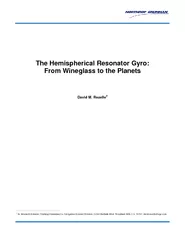 emispherical Resonator Gyro:From Wineglass to the PlanetsDavid M. Roze
