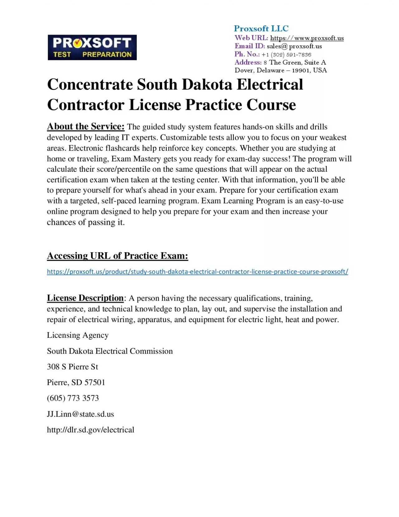 PDF-Concentrate South Dakota Electrical Contractor License Practice Course