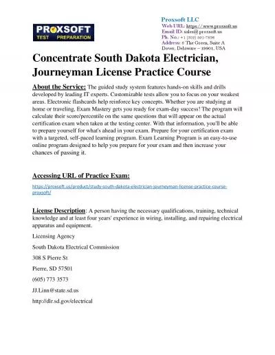 Concentrate South Dakota Electrician, Journeyman License Practice Course