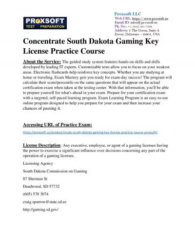 Concentrate South Dakota Gaming Key License Practice Course