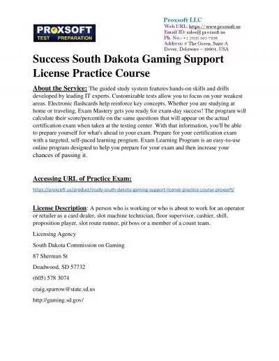 Success South Dakota Gaming Support License Practice Course