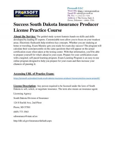 Success South Dakota Insurance Producer License Practice Course