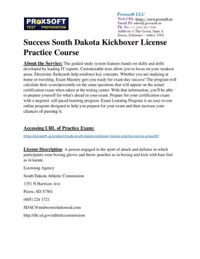 Success South Dakota Kickboxer License Practice Course