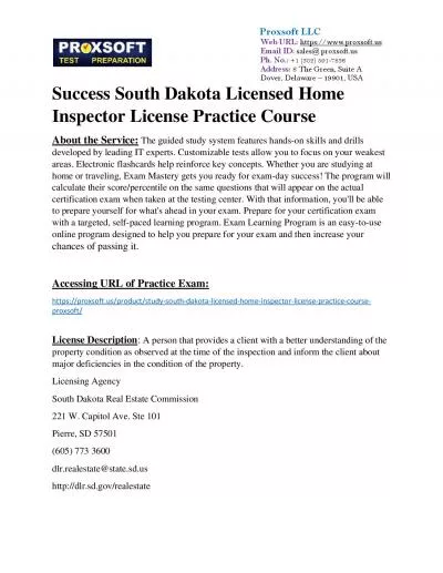 Success South Dakota Licensed Home Inspector License Practice Course