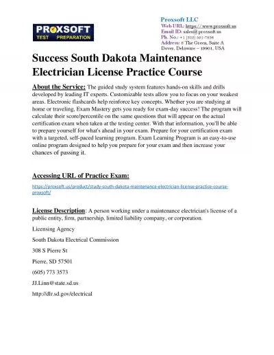 Success South Dakota Maintenance Electrician License Practice Course