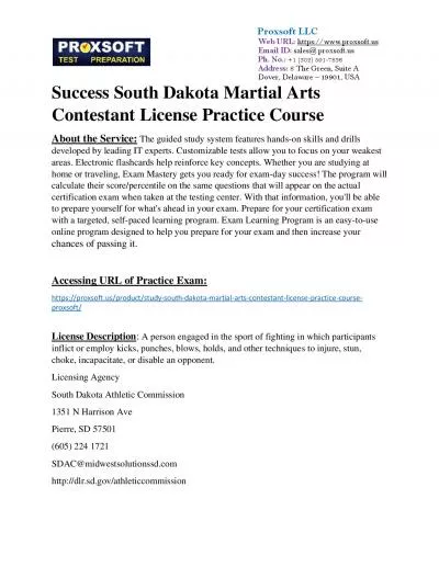 Success South Dakota Martial Arts Contestant License Practice Course