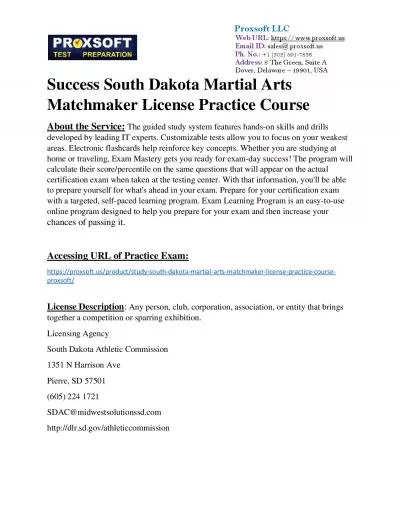 Success South Dakota Martial Arts Matchmaker License Practice Course