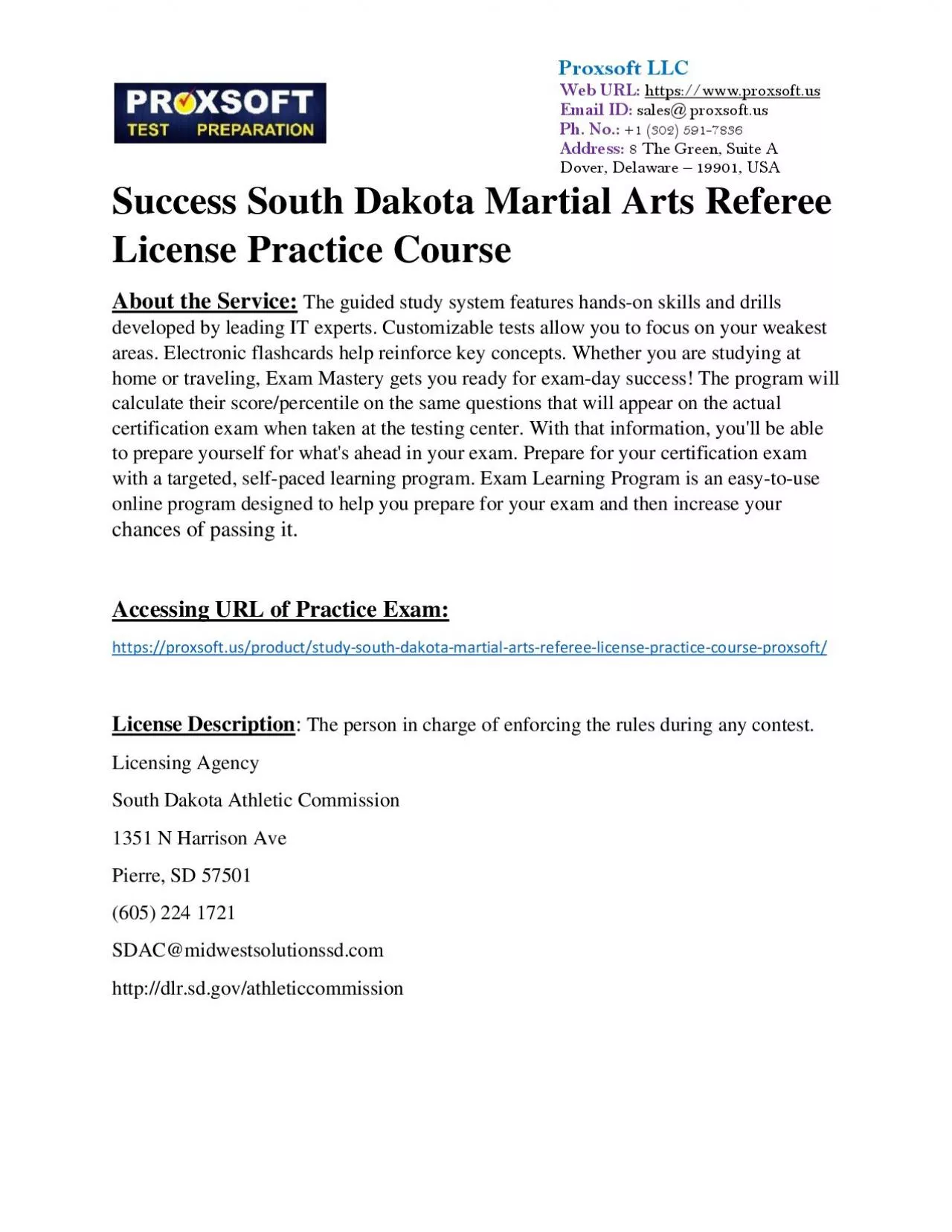 PDF-Success South Dakota Martial Arts Referee License Practice Course