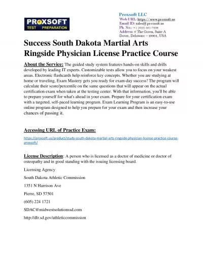 Success South Dakota Martial Arts Ringside Physician License Practice Course