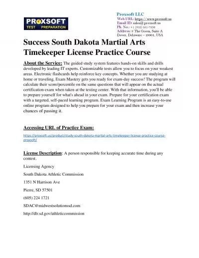 Success South Dakota Martial Arts Timekeeper License Practice Course