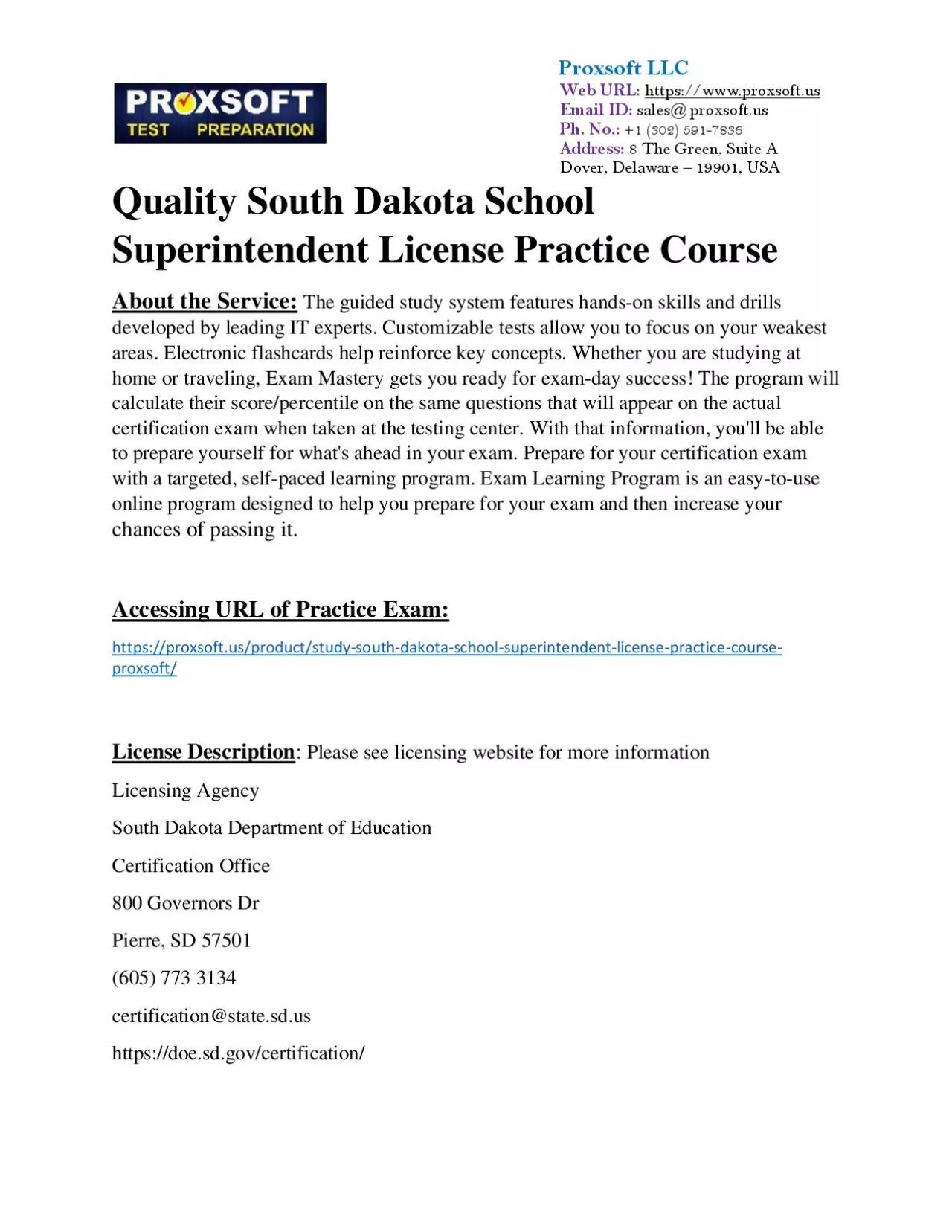 PDF-Quality South Dakota School Superintendent License Practice Course