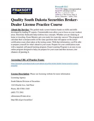 Quality South Dakota Securities Broker-Dealer License Practice Course