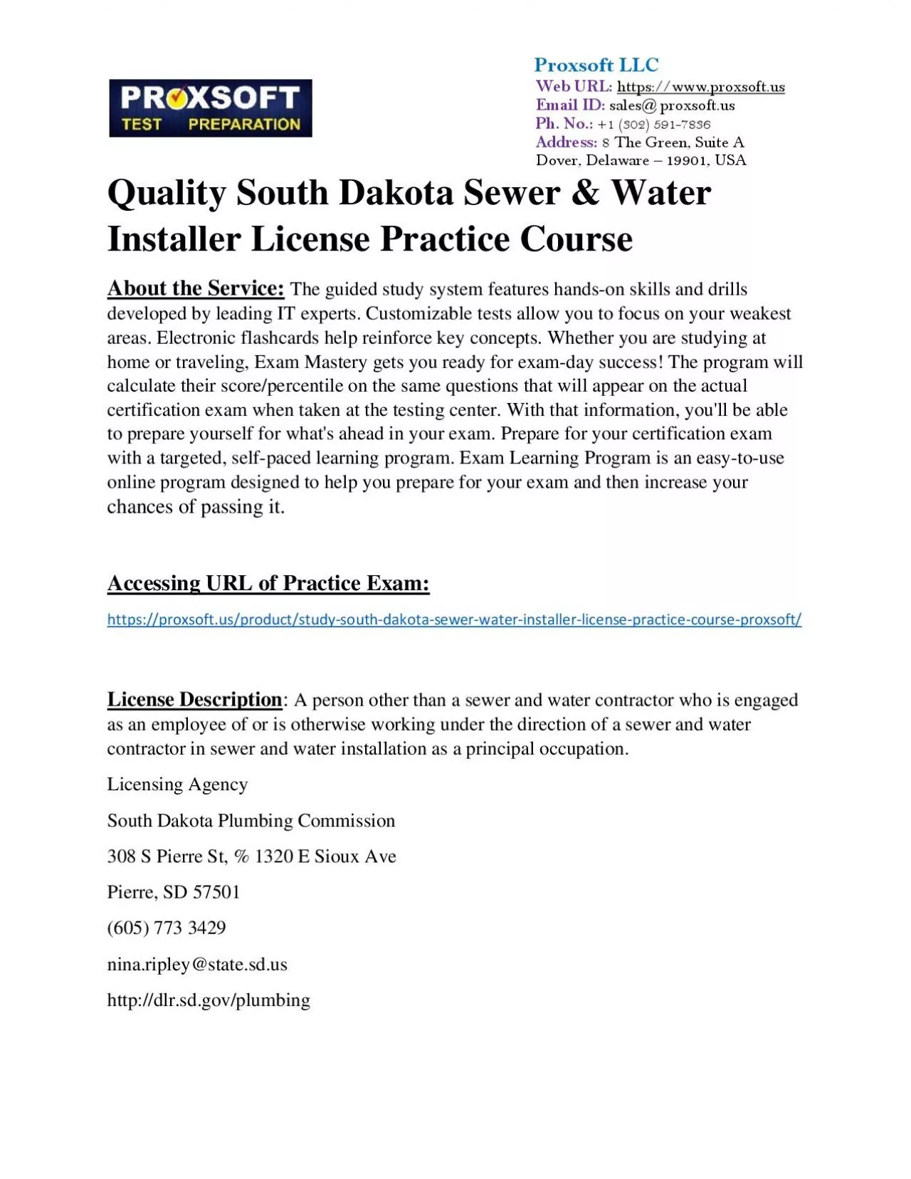 PDF-Quality South Dakota Sewer & Water Installer License Practice Course