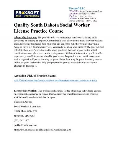 Quality South Dakota Social Worker License Practice Course