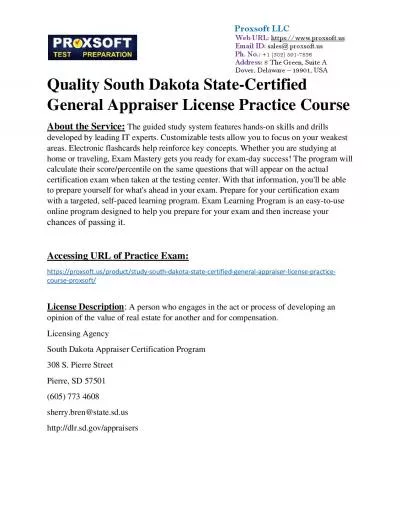 Quality South Dakota State-Certified General Appraiser License Practice Course