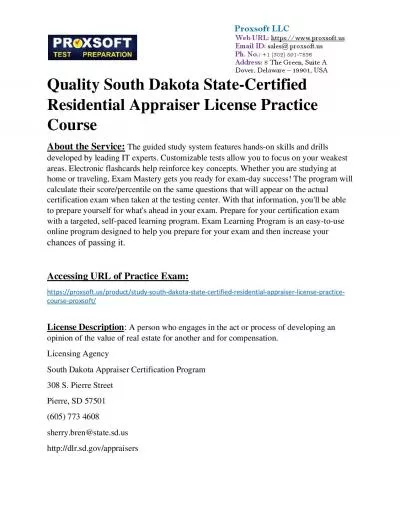 Quality South Dakota State-Certified Residential Appraiser License Practice Course