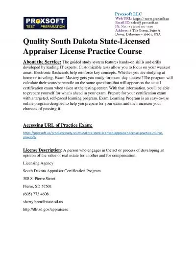 Quality South Dakota State-Licensed Appraiser License Practice Course