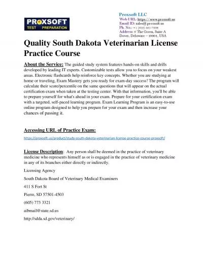 Quality South Dakota Veterinarian License Practice Course