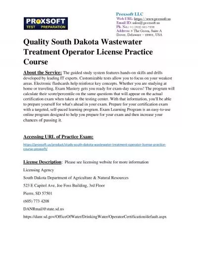 Quality South Dakota Wastewater Treatment Operator License Practice Course