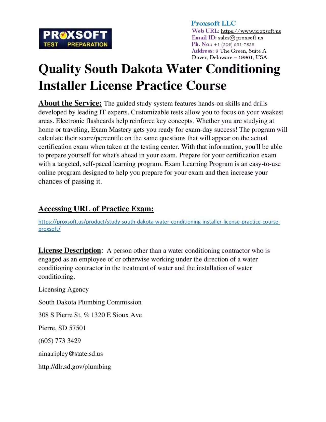 PDF-Quality South Dakota Water Conditioning Installer License Practice Course