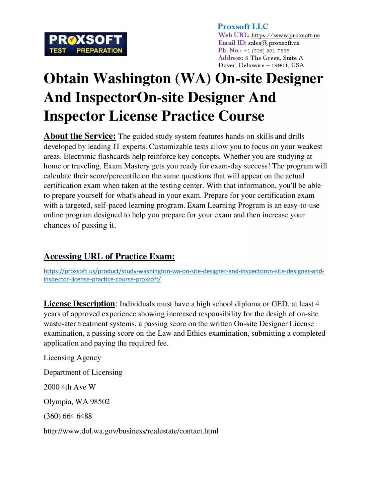 PDF-Obtain Washington (WA) On-site Designer And InspectorOn-site Designer And Inspector License