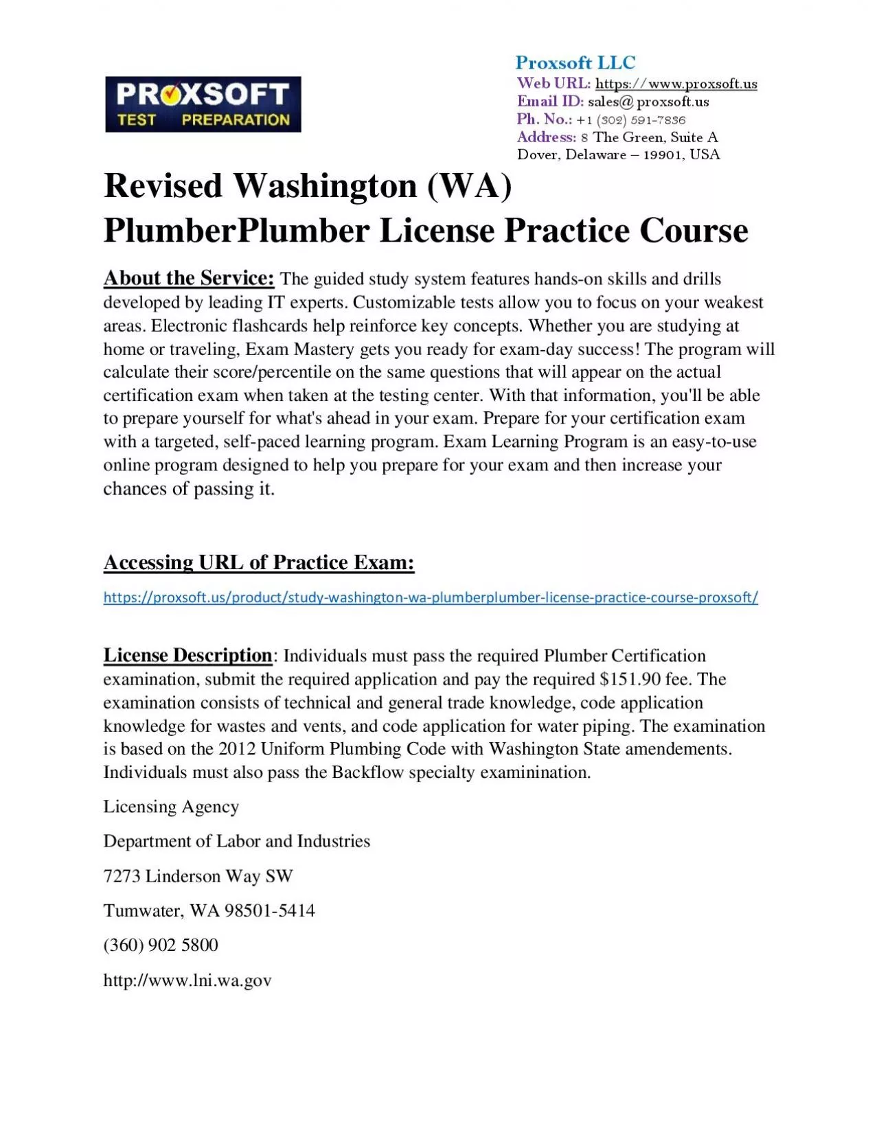 PDF-Revised Washington (WA) PlumberPlumber License Practice Course