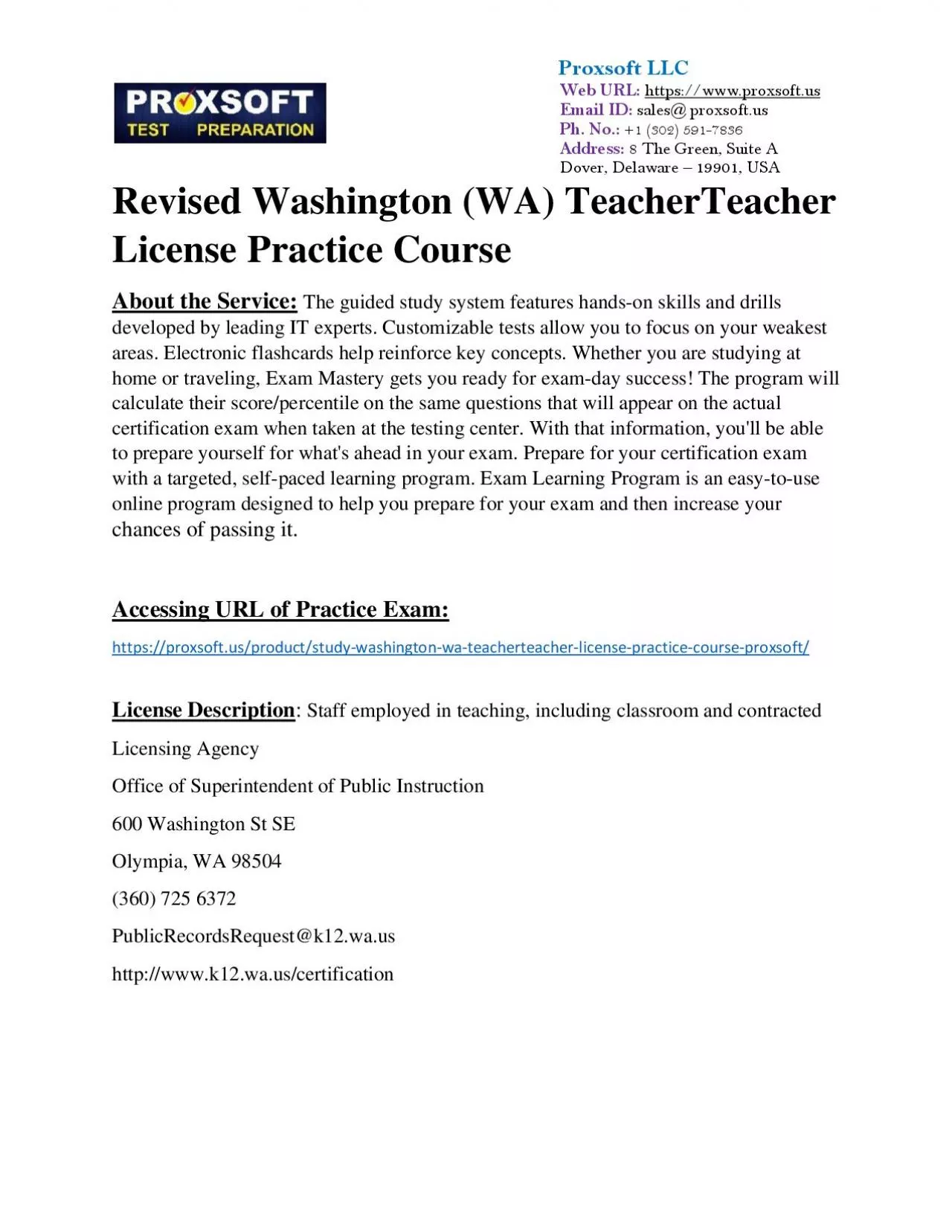 PDF-Revised Washington (WA) TeacherTeacher License Practice Course