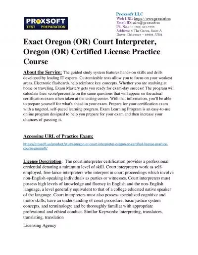 Exact Oregon (OR) Court Interpreter, Oregon (OR) Certified License Practice Course