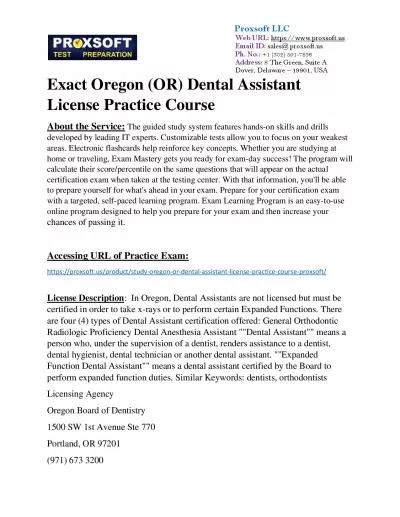 Exact Oregon (OR) Death Care Consultant License Practice Course