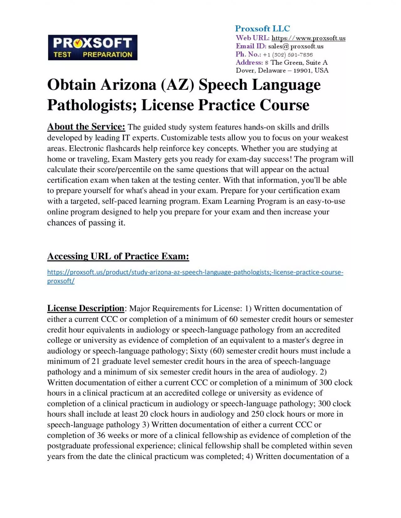 PDF-Obtain Arizona (AZ) Speech Language Pathologists; License Practice Course