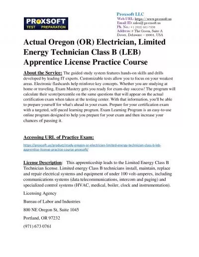 Actual Oregon (OR) Electrician, Limited Energy Technician Class B (LEB) Apprentice License Practice Course