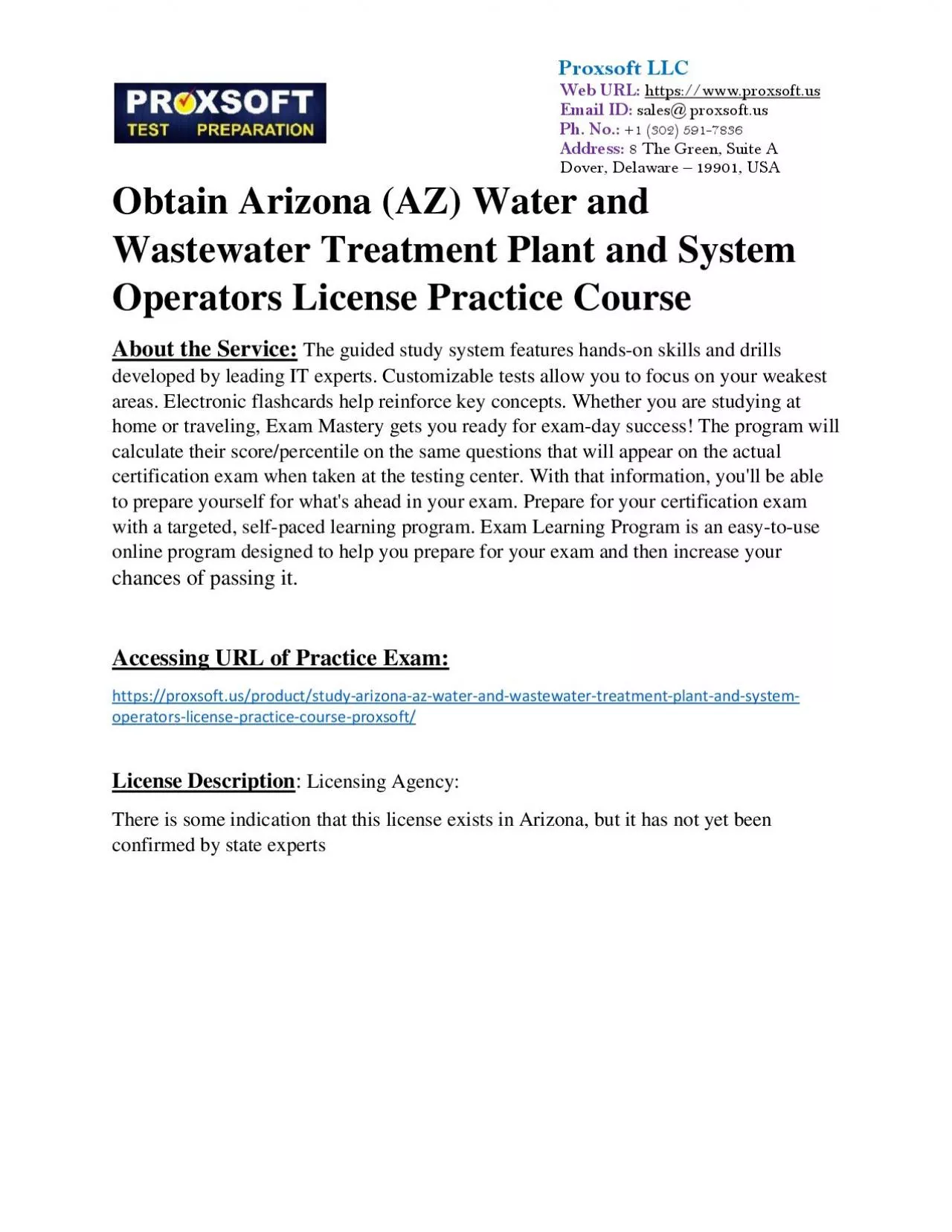 PDF-Obtain Arizona (AZ) Water and Wastewater Treatment Plant and System Operators License