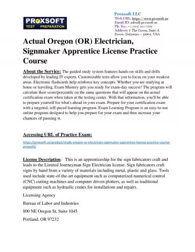 Actual Oregon (OR) Electrician, Signmaker Apprentice License Practice Course