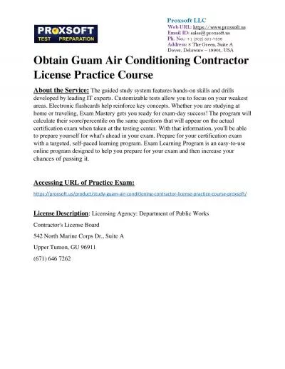 Obtain Guam Air Conditioning Contractor License Practice Course