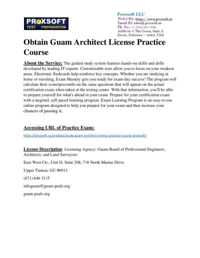 Obtain Guam Architect License Practice Course
