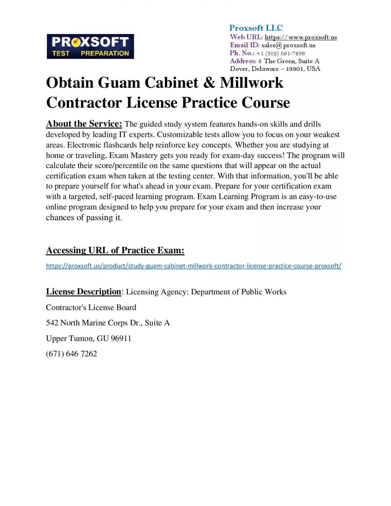 PDF-Obtain Guam Cabinet & Millwork Contractor License Practice Course