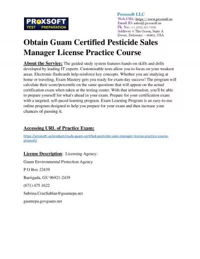 Obtain Guam Certified Pesticide Applicator License Practice Course