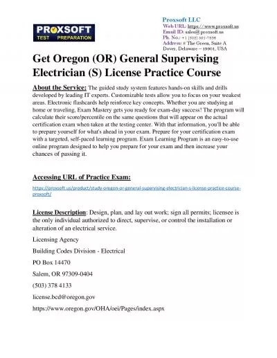 Get Oregon (OR) General Supervising Electrician (S) License Practice Course