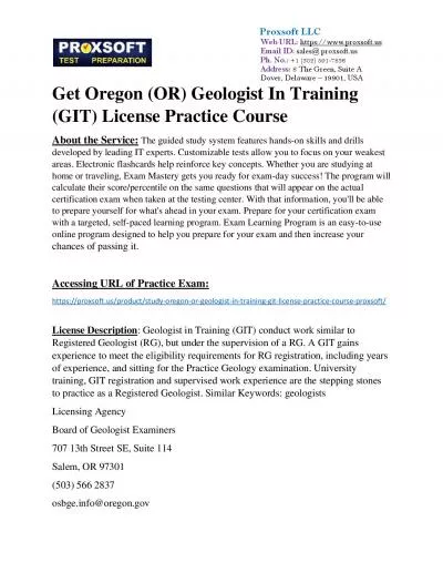 Get Oregon (OR) Geologist In Training (GIT) License Practice Course