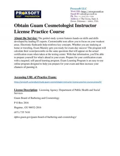 Obtain Guam Cosmetologist Instructor License Practice Course