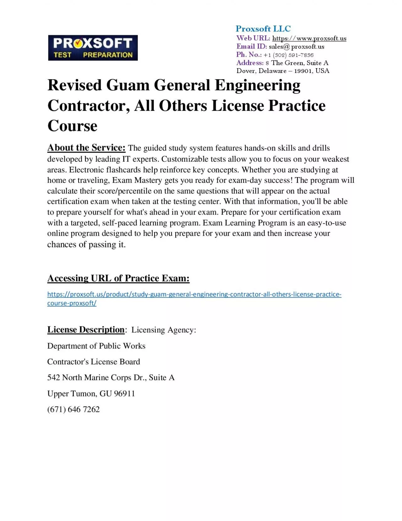 PDF-Revised Guam General Engineering Contractor, All Others License Practice Course