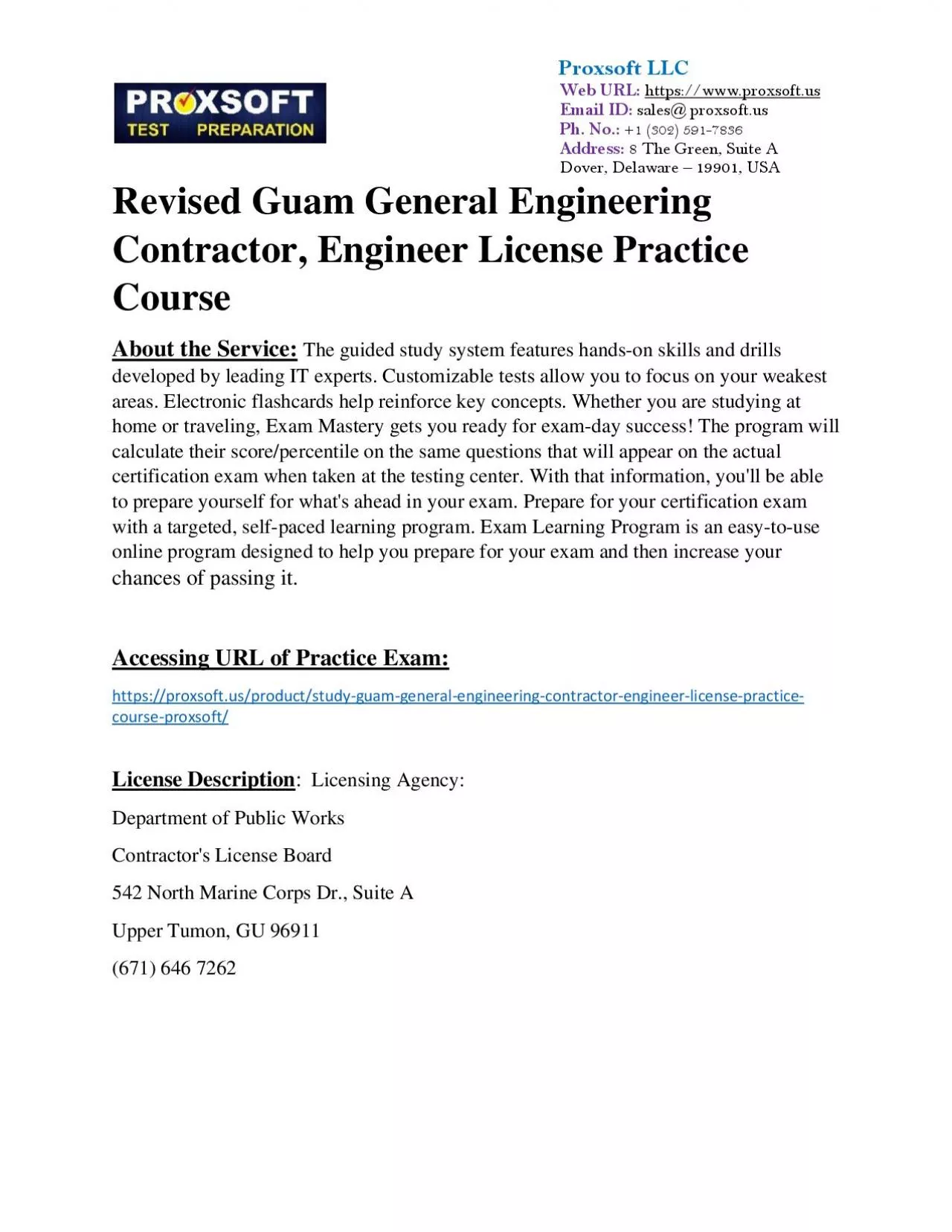 PDF-Revised Guam General Engineering Contractor, Engineer License Practice Course